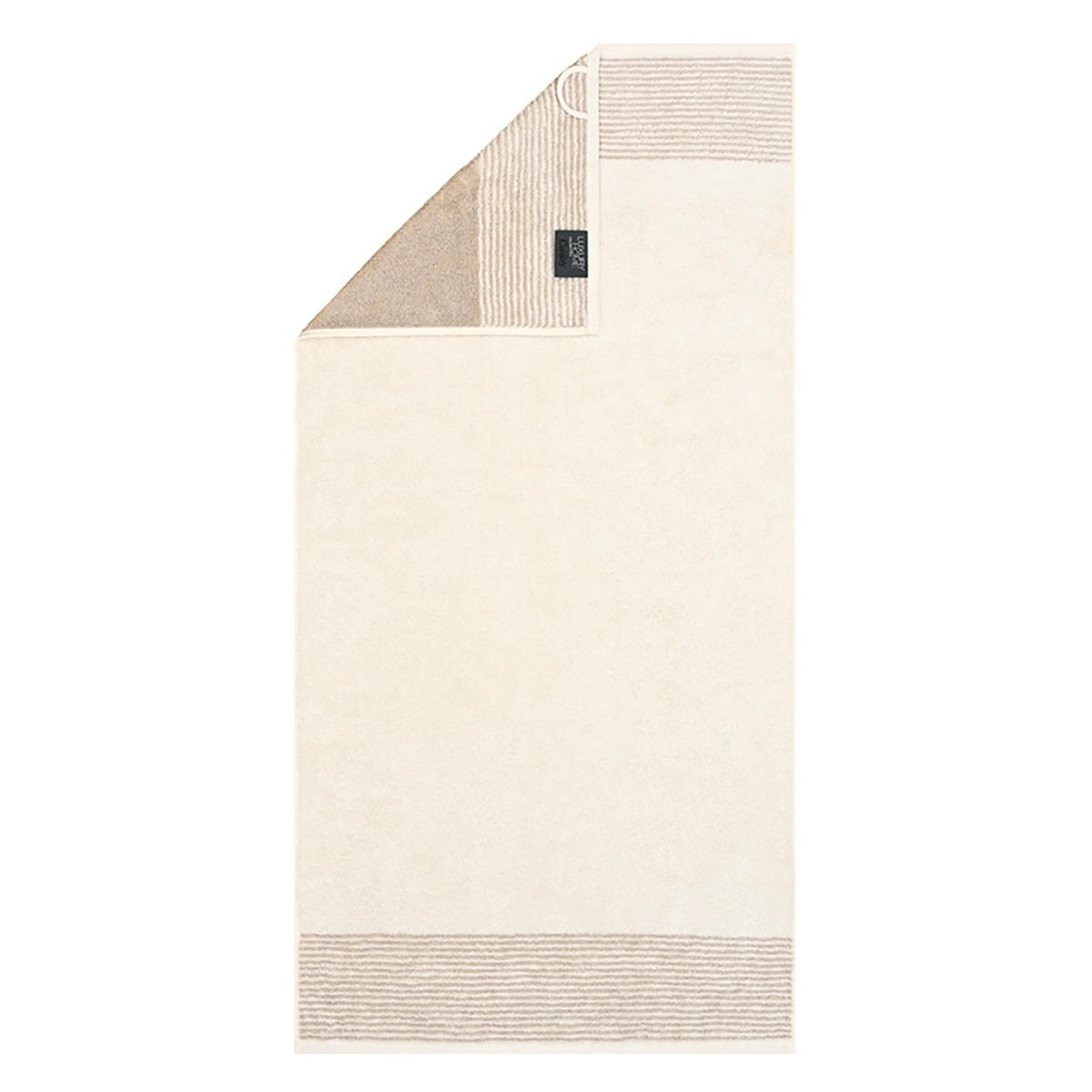 CAWÖ 3er-Pack Handtücher 50 x 100 cm – Luxury Home Two-Tone, extraflauschiges Walkfrottier, Made in Germany - Beige, Naturmaterialien (30/40cm) - Cawoe