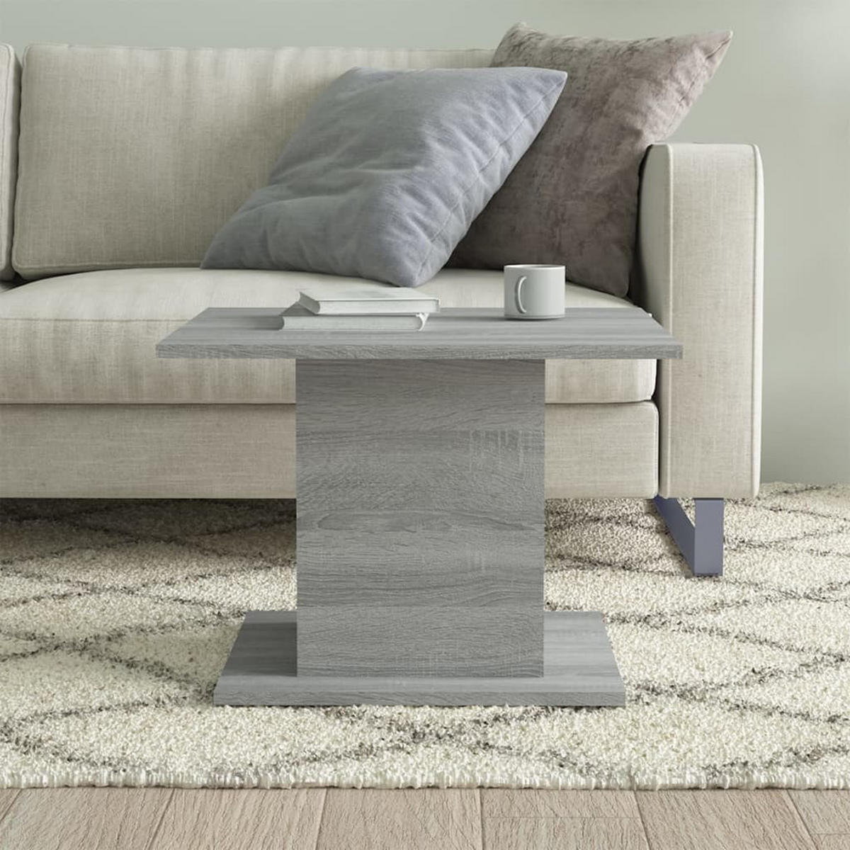 COUCHTISCH Grau Sonoma 55,5x55,5x40 cm Holzwerkstoff - Grau, Holzwerkstoff (55.5/55.5/40cm) - furnicato