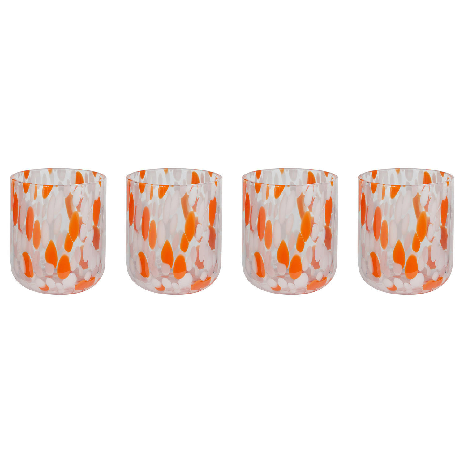 TRINKGLAS (6er-Set) Confetti - Orange, Glas (0.33L) - Butlers