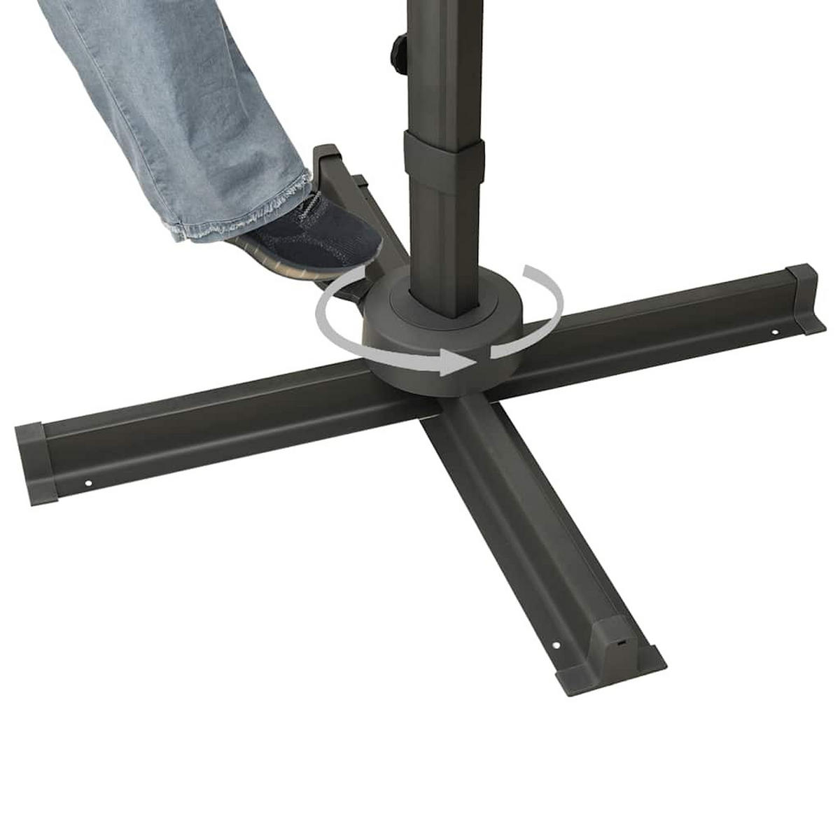 AMPELSCHIRM Mit Doppeldach Anthrazit 400/300 Cm - Anthrazit, Textil (400/300cm) - vidaXL