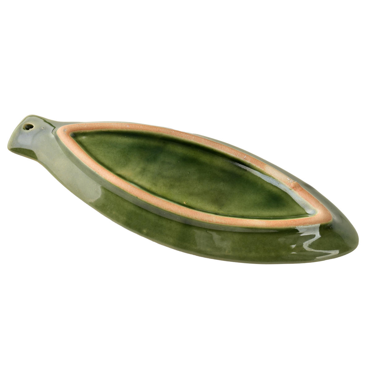 PODLOŽKA NA KADIDLO, keramika, zelená, 20/7,5/2cm - zelená barva, keramika (7.5/2/20cm) - Mondex