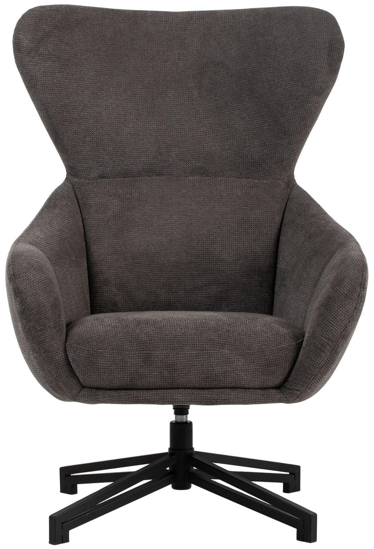 MÖBELSET Couchtisch Fermo und Ohrensessel Marconia dunkelgrau - Dunkelgrau/Schwarz, Holz/Textil (58/45/58cm) - bene living