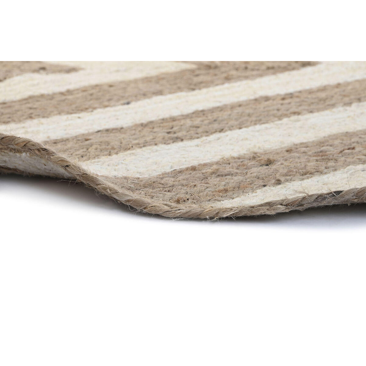 TEPPICH Scandi Weiß Hellbraun Jute (200 x 200 x 1 cm) - Multicolor, Textil (200/200cm) - DKD Home Decor