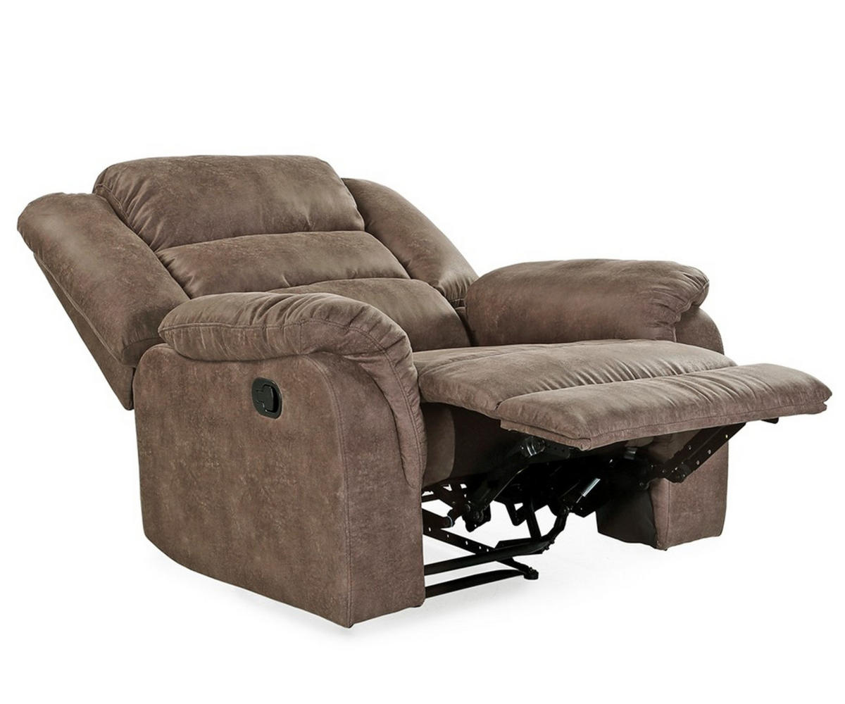 RELAX-FERNSEHSESSEL Federkern, Liegefunktion verstellbar durch halbautomatische Relaxfunktion B95/T93/H103 cm, Mikrofaser Vintage Grau Braun / 15132 - Graubraun/Schwarz, Textil (95/103/93cm) - luma-home