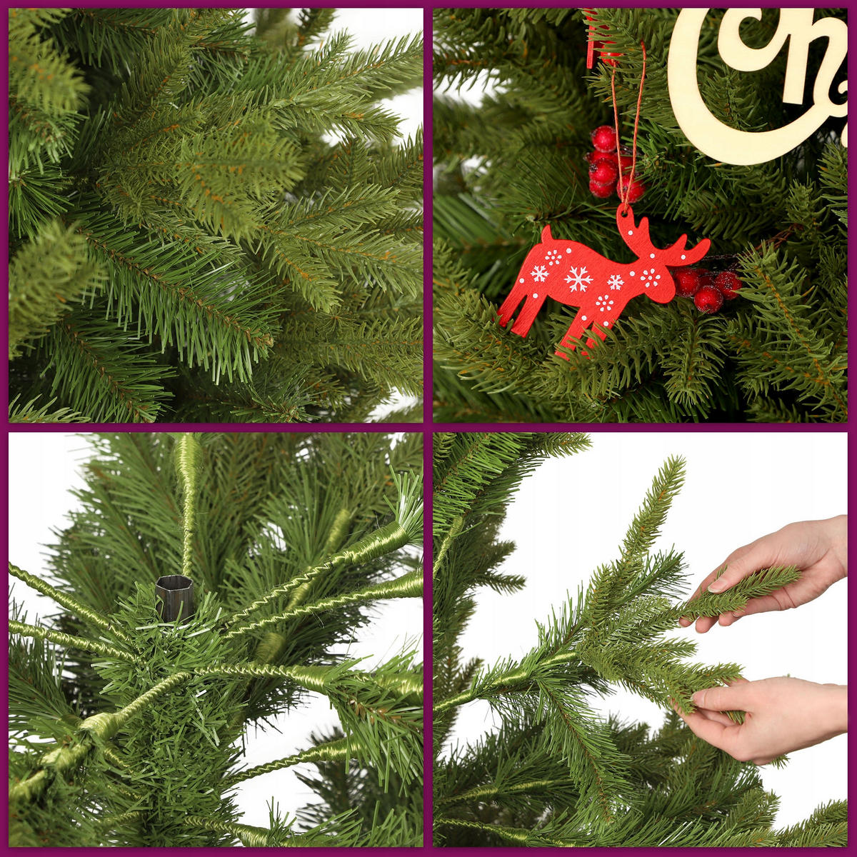 KADAX Künstlicher Weihnachtsbaum 220 cm Fichte Pe Premium Dense - Grün, Kunststoff (220cm) - KADAX