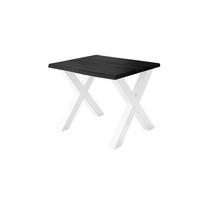 ESSTISCH JULIUS X - Dunkelgrau/Weiß, Holz (80/80/77cm) - SAM