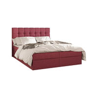 BOXBETT - Bett 05 OSLO - Hugo - 140x200 cm - mit Bettkasten und Waschbarem Topper - Rosa, Holz (140/200cm) - ROYAL24_MARKT
