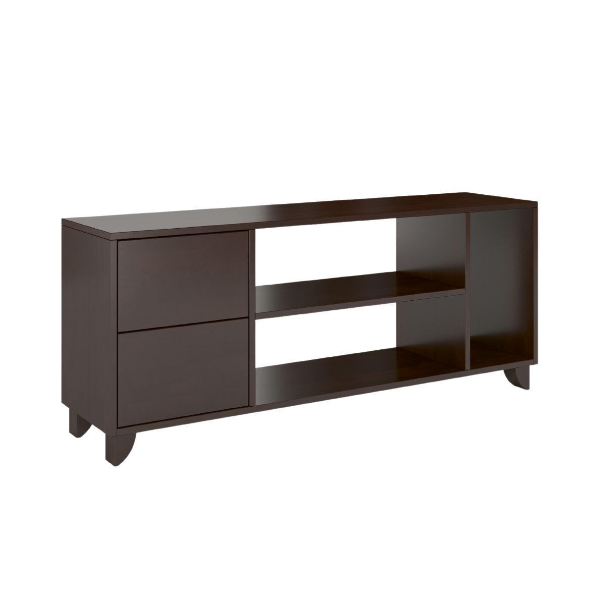 MASSIVHOLZ-TV-SCHRANK Viveca, Buche - lackiert, Palisanderfarbe - Wengefarben, Holz/Buchenholz (140/57.4/45cm) - Visby