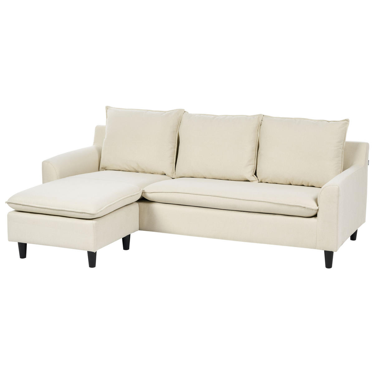 ECKSOFA Polsterbezug Beige Elvenes - Beige, Textil (206/140cm) - Beliani