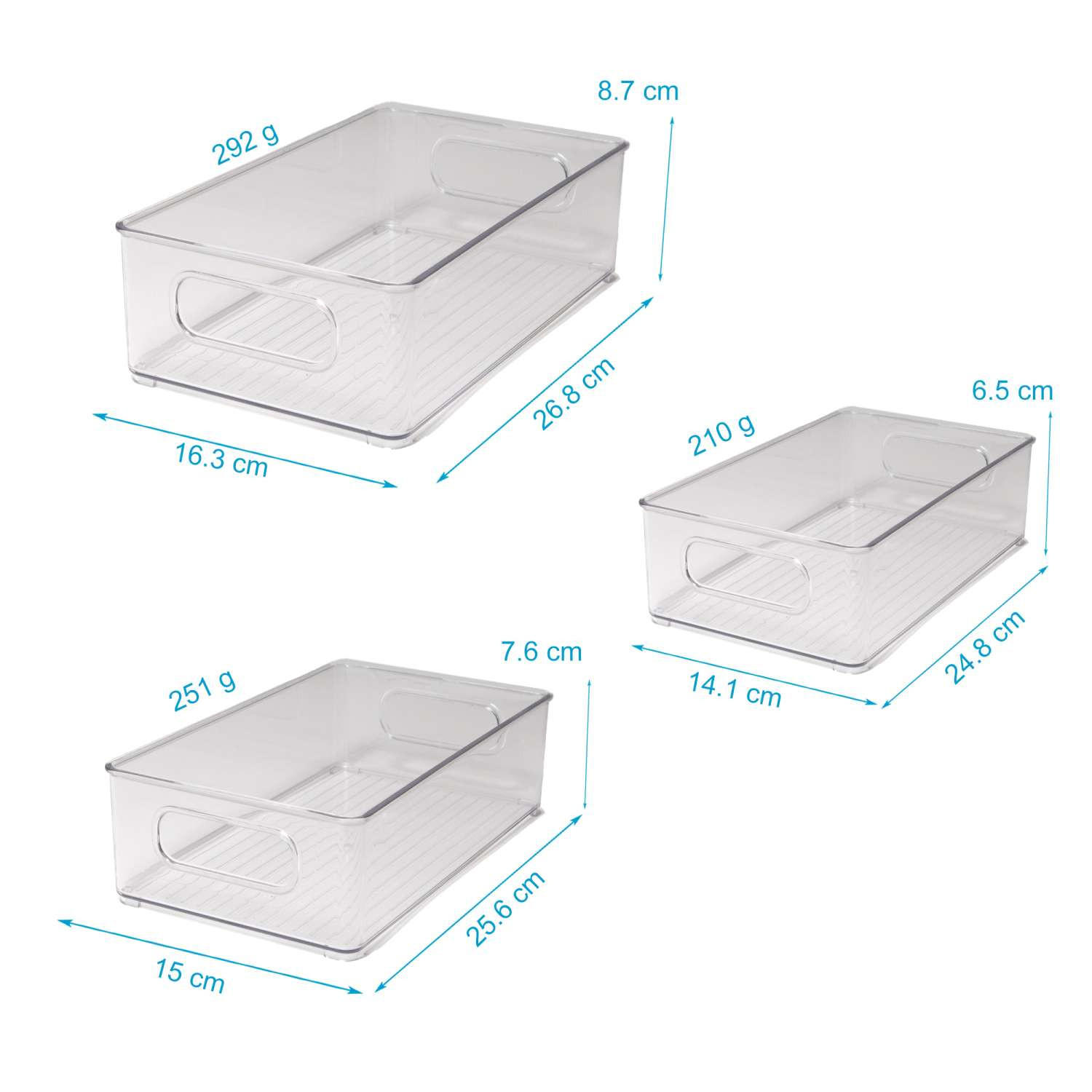 KÜHLSCHRANK-BOXEN 6er-Set - Transparent, Kunststoff (15.9/17/26.8cm) - Intirilife