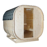 OUTDOOR SAUNA CUBE XL - XL - Braun, Holz (192/194/220cm) - Home Deluxe