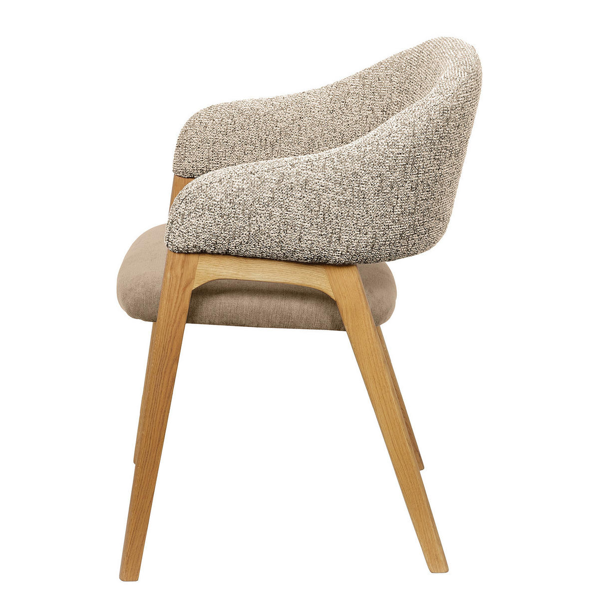 ARMLEHNENSTUHL - Taupe, Holz/Textil (60/82/59cm) - home24