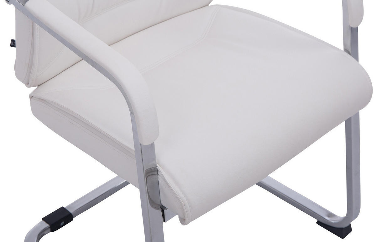 SCHWINGSTUHL Lederlook weiß - Weiß, Textil/Metall (58/102/65cm) - CLP