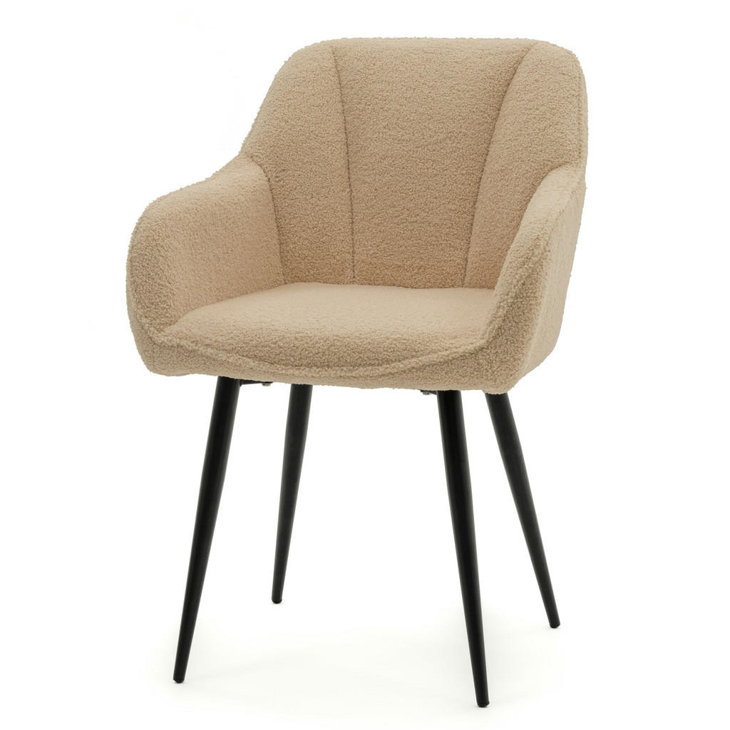 Thumbnail - NEW Home Stuhl, Beige, Braun, Textil, 58x85x60 cm, Esszimmer, Stühle, Esszimmerstühle, Armlehnenstühle