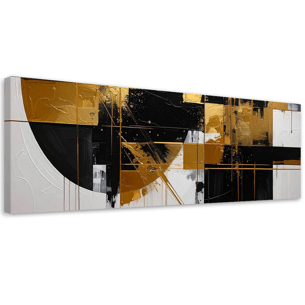 LEINWANDBILD 3D und geometrisch 150x50cm - Goldfarben, Textil (150/50cm) - Feeby