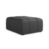 POUF Kunstleder Grau - Schwarz/Grau, Holzwerkstoff/Kunststoff (75/41/90cm) - Makamii