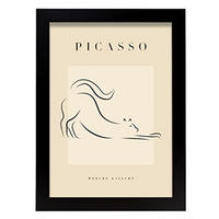 POSTER Picasso Sammlungs2 A4 Schwarzer Rahmen - Schwarz, Papier (29.7/5/21cm) - Nacnic
