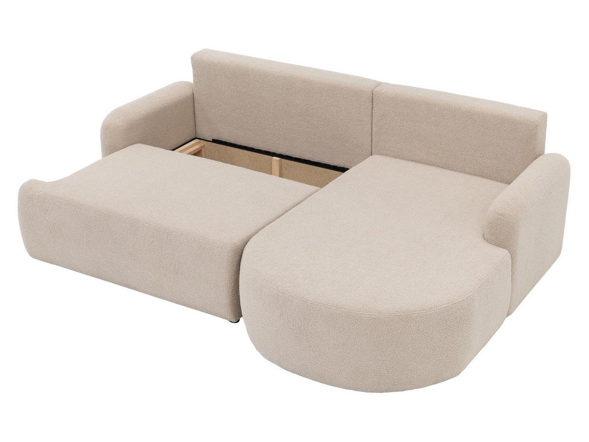 ECKSOFA Loridu Cord, Seite: Links - Schwarz, Holz/Kunststoff (250/174cm) - MIRJAN24