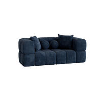 SOFA 2-sitzer Vega - Blau, Holzwerkstoff/Textil (200/77/103cm) - Fun Möbel