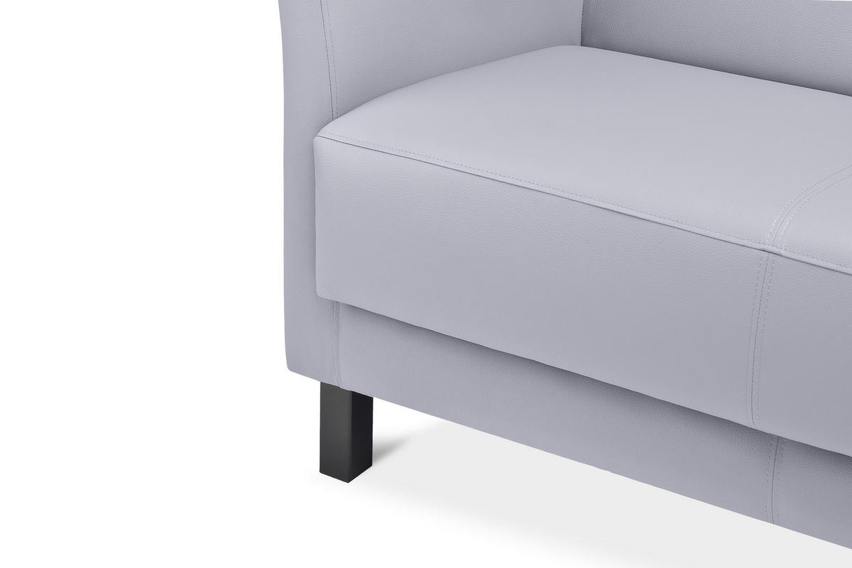 3-SITZER-SOFA ESPECTO Lederoptik, grau - Schwarz/Grau, Textil (67/71/171cm) - KONSIMO®