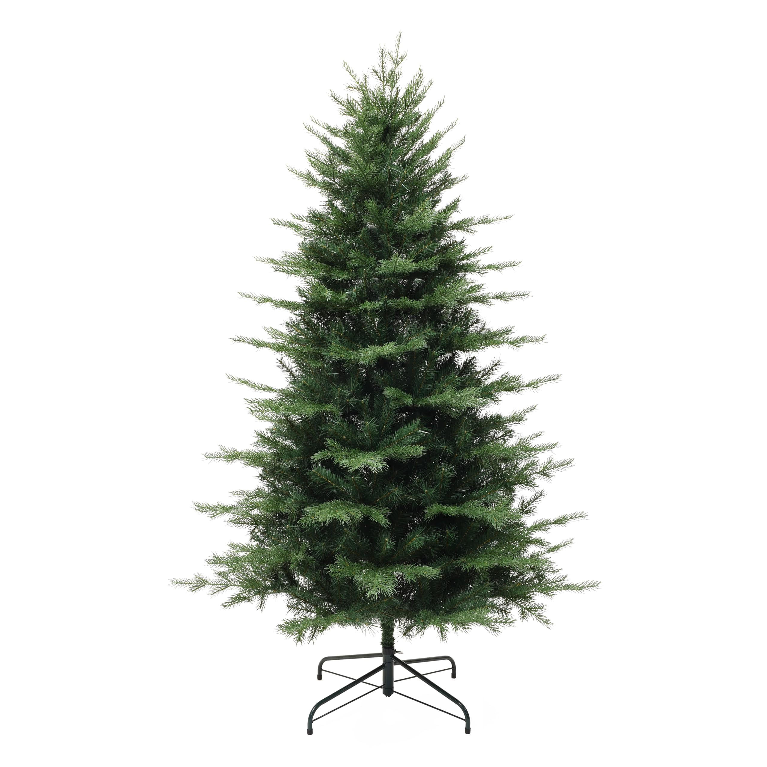 KÜNSTLICHER Weihnachtsbaum 185 cm,1.956 PE-/PVC-Spitzen - Grün, Kunststoff (185cm) - Hometopia
