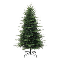 KÜNSTLICHER Weihnachtsbaum 185 cm,1.956 PE-/PVC-Spitzen - Grün, Kunststoff (185cm) - Hometopia