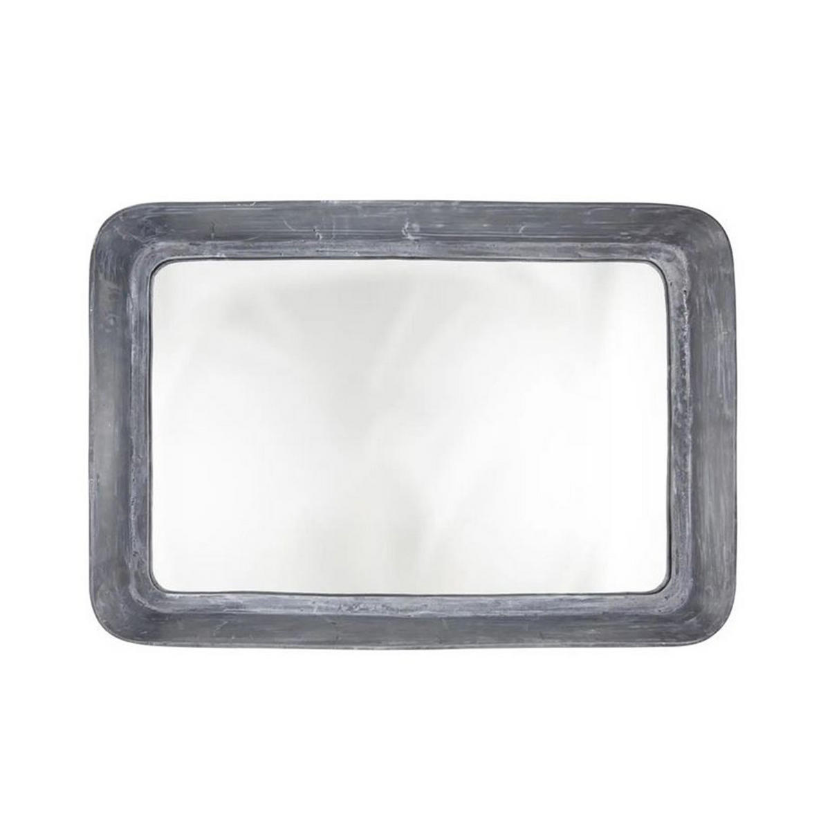 WANDSPIEGEL Laugh 90 x 62 cm, Metall, Grau/Weiß - Grau, Metall (62/90/10cm) - Light & Living