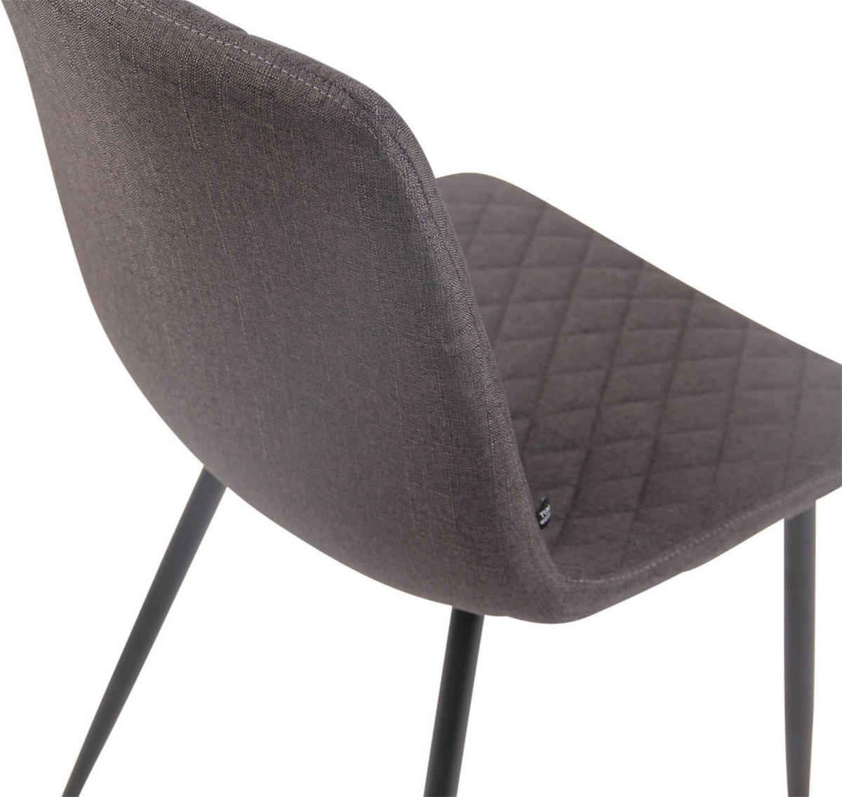 STUHL Stoff dunkelgrau - Dunkelgrau/Schwarz, Textil/Metall (45/83/57cm) - CLP