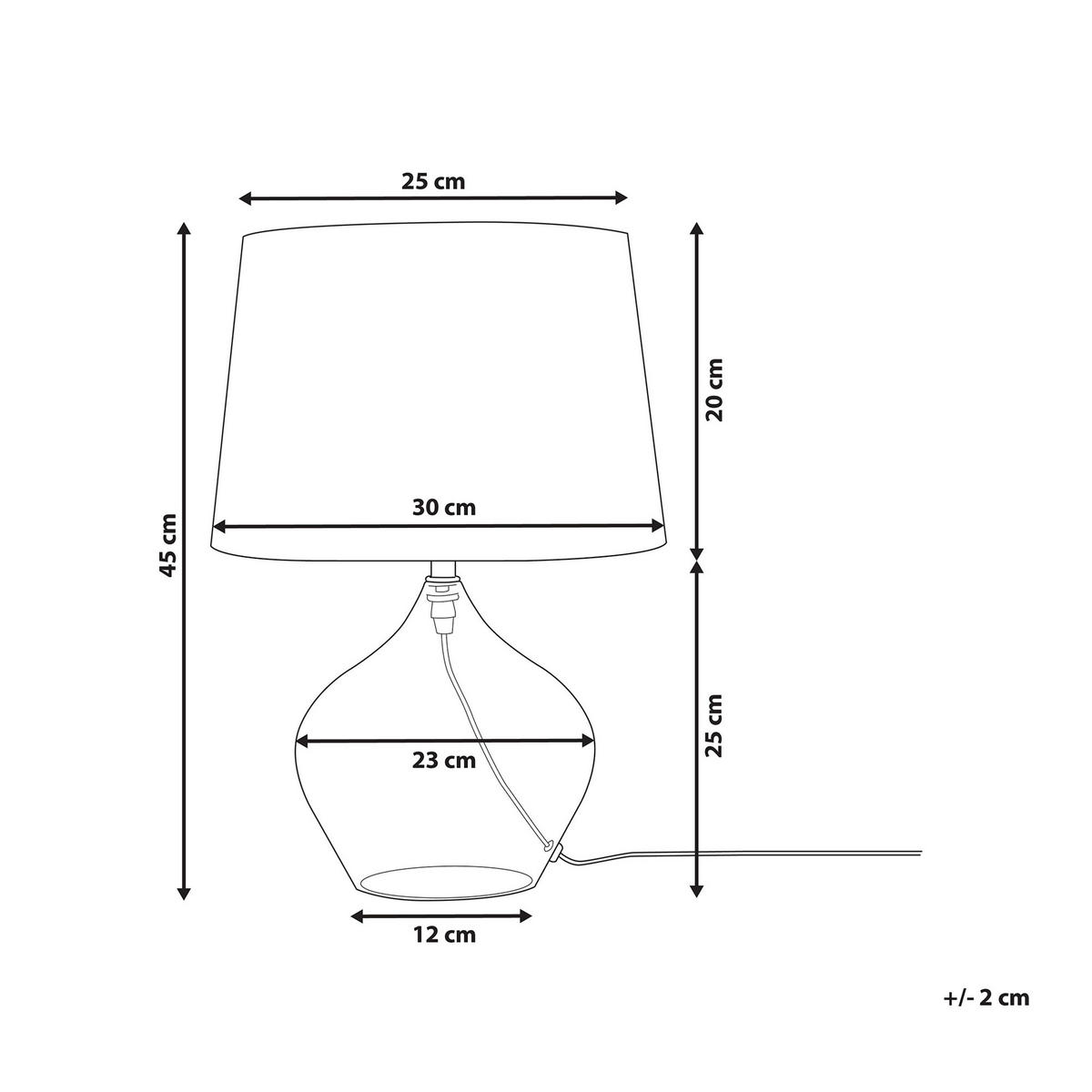 TISCHLAMPE Osum 30/30/45 cm - Transparent, Glas (30/30/45cm) - Beliani