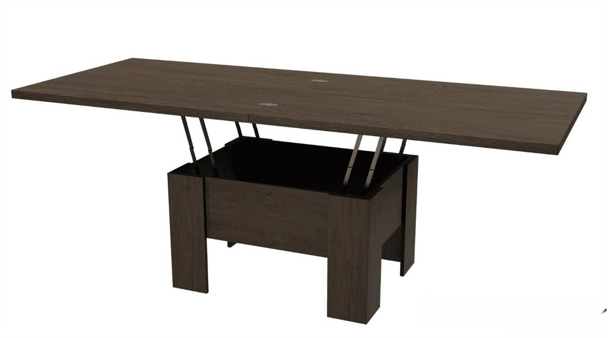ESSTISCH ROKAR Ausziehbar 100 - 200 / 80 x 78 cm - Graubraun/Braun, Holz (100/80/78cm) - MASSENO