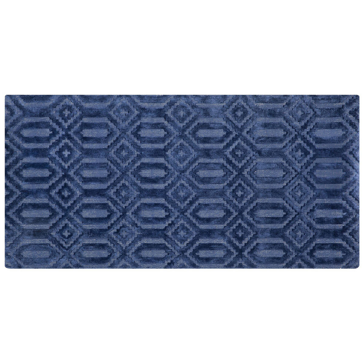 KURZFLOR-TEPPICH Adatepe 150/80 cm - Blau, Naturmaterialien (80/150cm) - Beliani