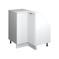 ŠIKMÁ SKŘÍŇ ROHOVÁ SKŘÍŇKA Rion Bílé zvlnění - bílá, kompozitní dřevo (75.6/81.6/46cm) - Vicco