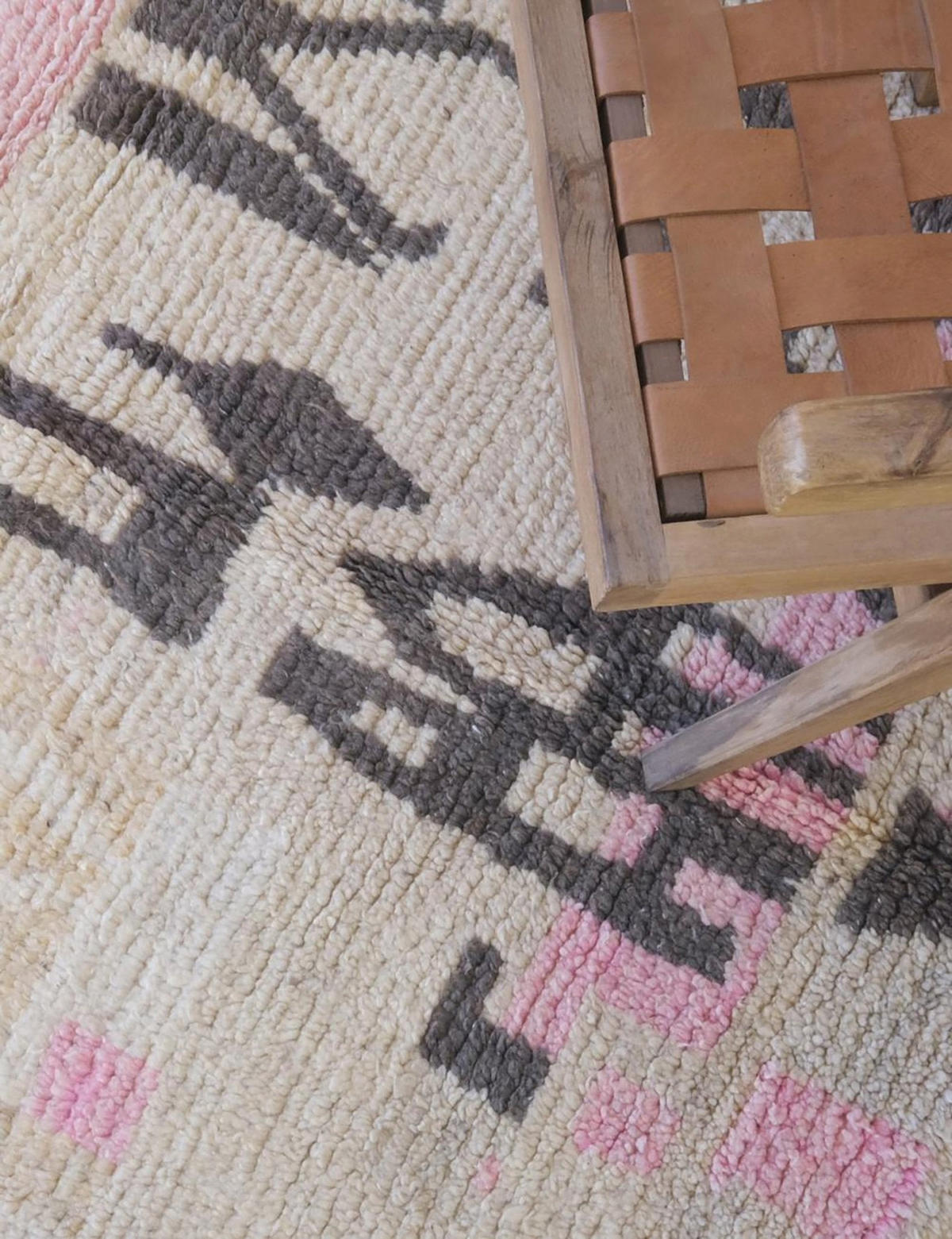 BERBERTEPPICH aus reiner Wolle 131x 200 cm - Pink, Naturmaterialien (131/200cm) - AFK Living