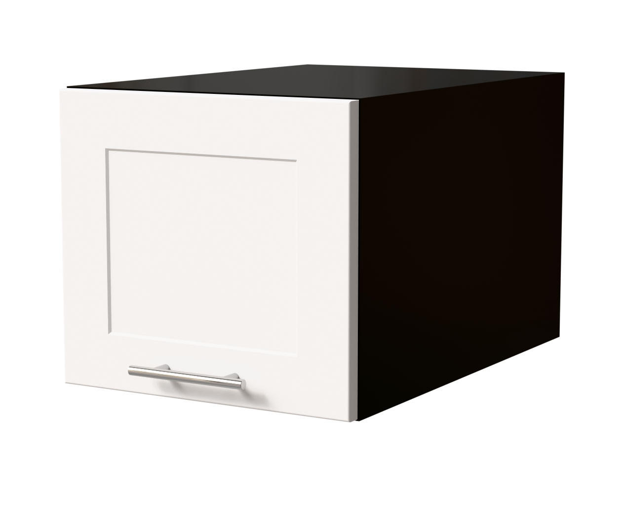 Feldmann-Wohnen Küchenaufsatzschrank Weiß, Schwarz 40x36x59 cm