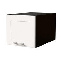 KÜCHENAUFSATZSCHRANK Oslo W6B/40 Schwarz Matt / Weiß Matt 40 / 59 / 36cm - Schwarz/Weiß, Holz/Holzwerkstoff (40/36/59cm) - Feldmann-Wohnen