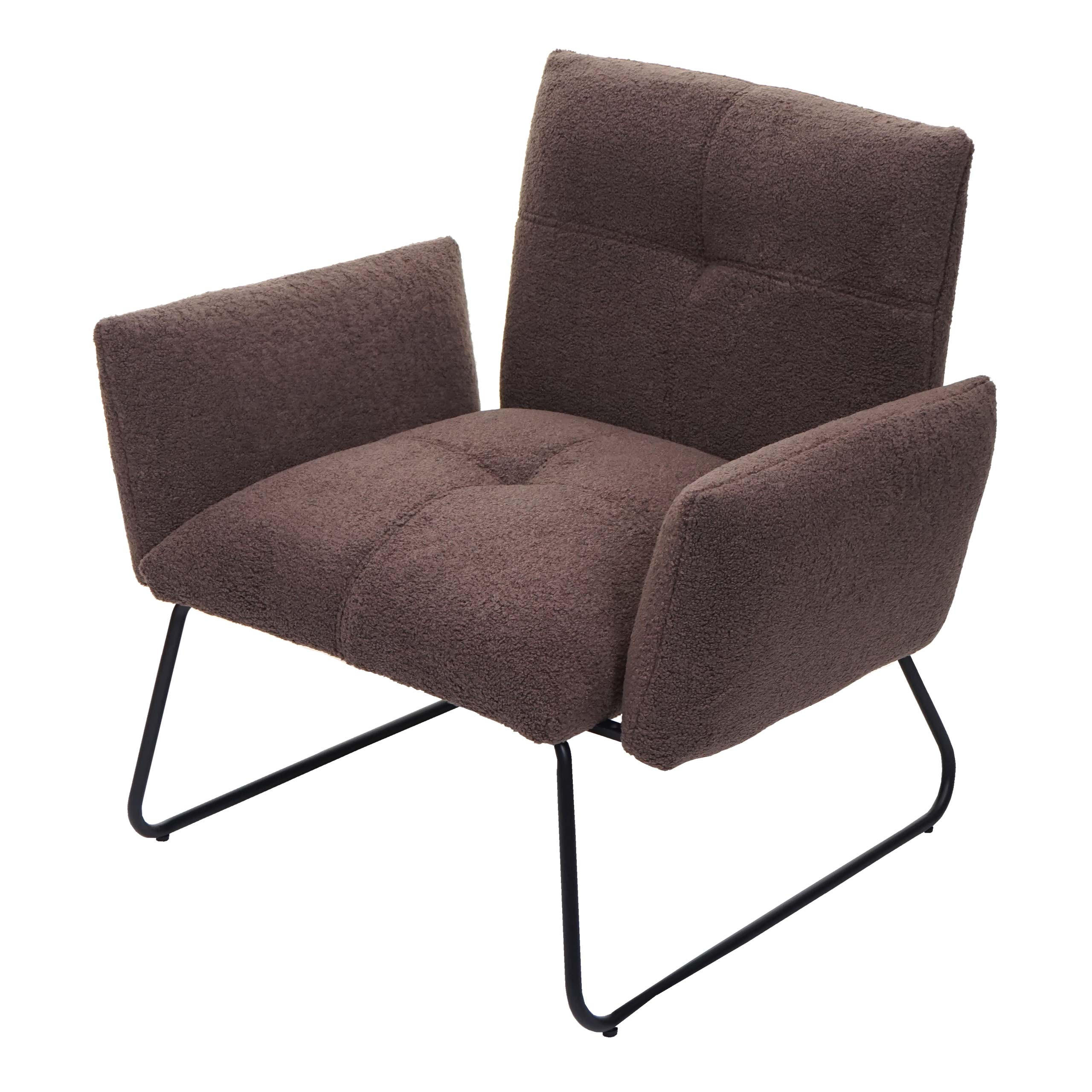LOUNGE-SESSEL BOUCLé Braun - Braun, Textil (87/79/70cm) - MCW