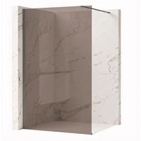 DUSCHWAND Rea Flexi Brown / Titan 120 - Titanfarben, Glas (120/120/195cm) - REA