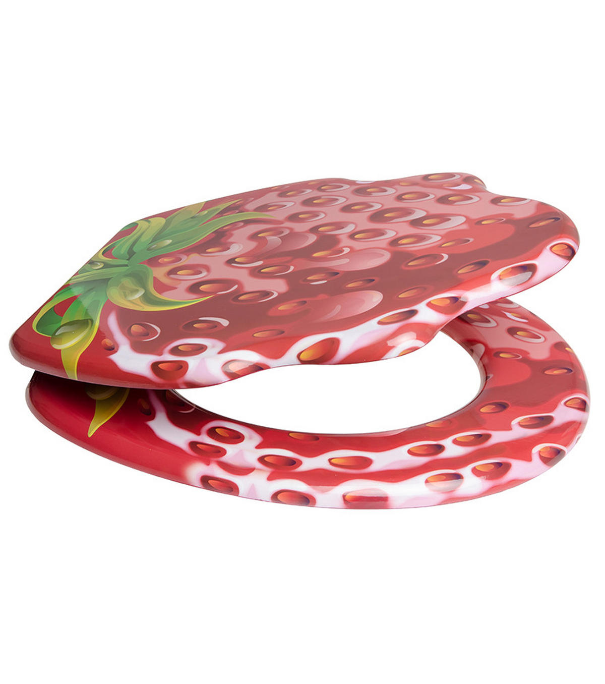 WC-SITZ Strawberry - Rot, Holzwerkstoff (38/6/47cm) - Sanilo