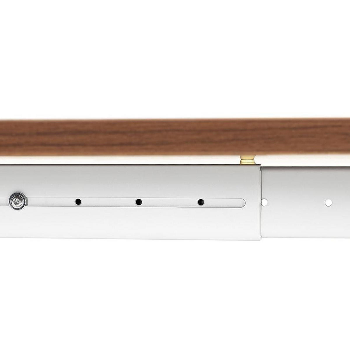 SCHREIBTISCH Höhenverstellbar Ergonomisch Design PELANO, Braun-Weiß 140x70x86,2 cm - Braun/Weiß, Holz/Metall (70/140/86cm) - KADIMA DESIGN