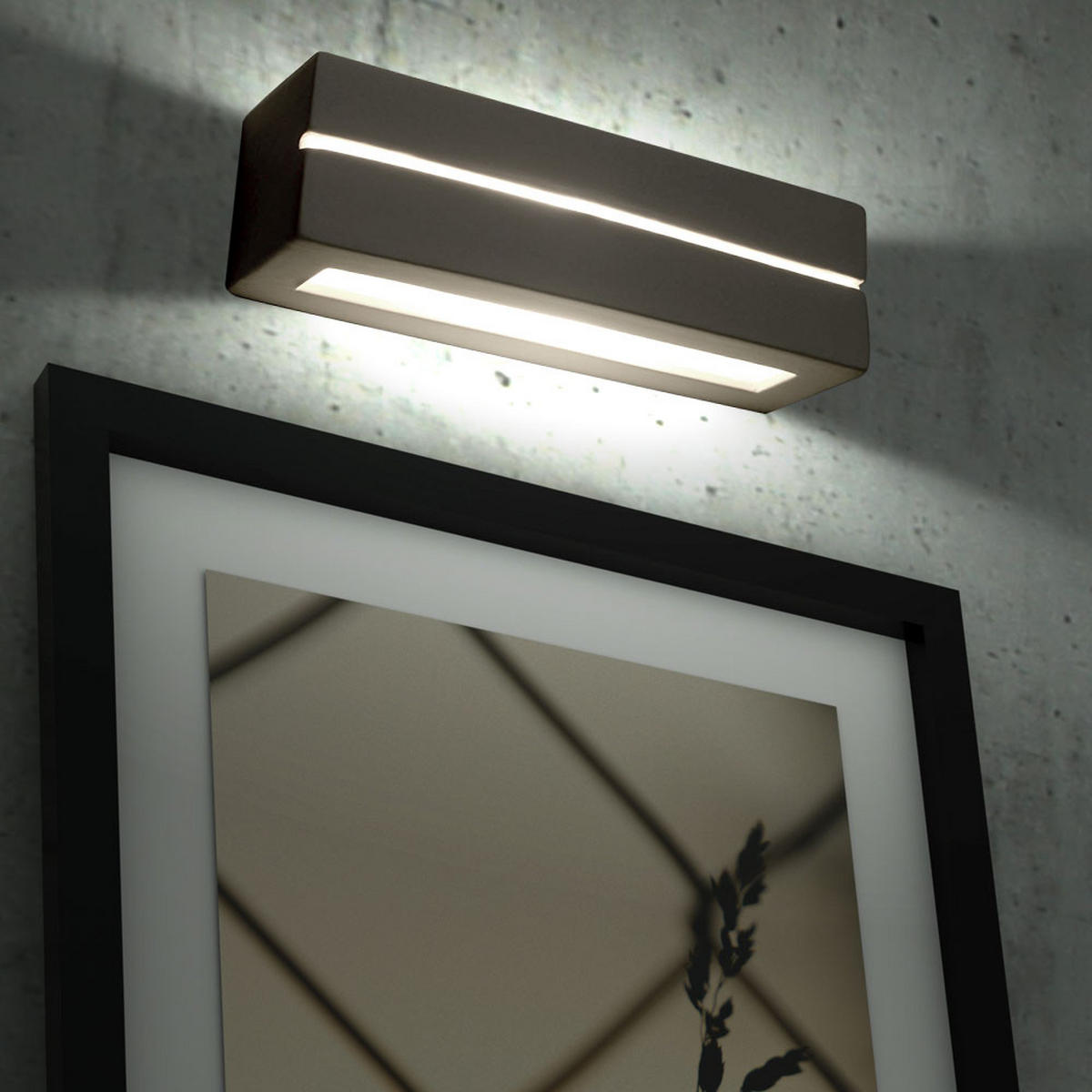 WANDLEUCHTE Keramik Weiß Up & Down - Weiß, Keramik (9/9/32cm)