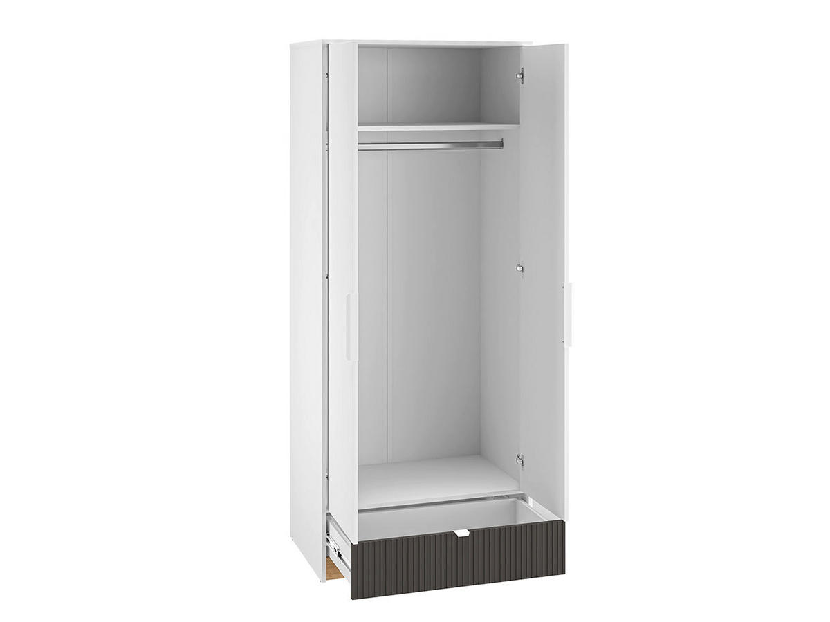 KLEIDERSCHRANK – 82 cm – Torino – Weiß - Weiß, Holzwerkstoff (82/196/53cm) - hi-markt