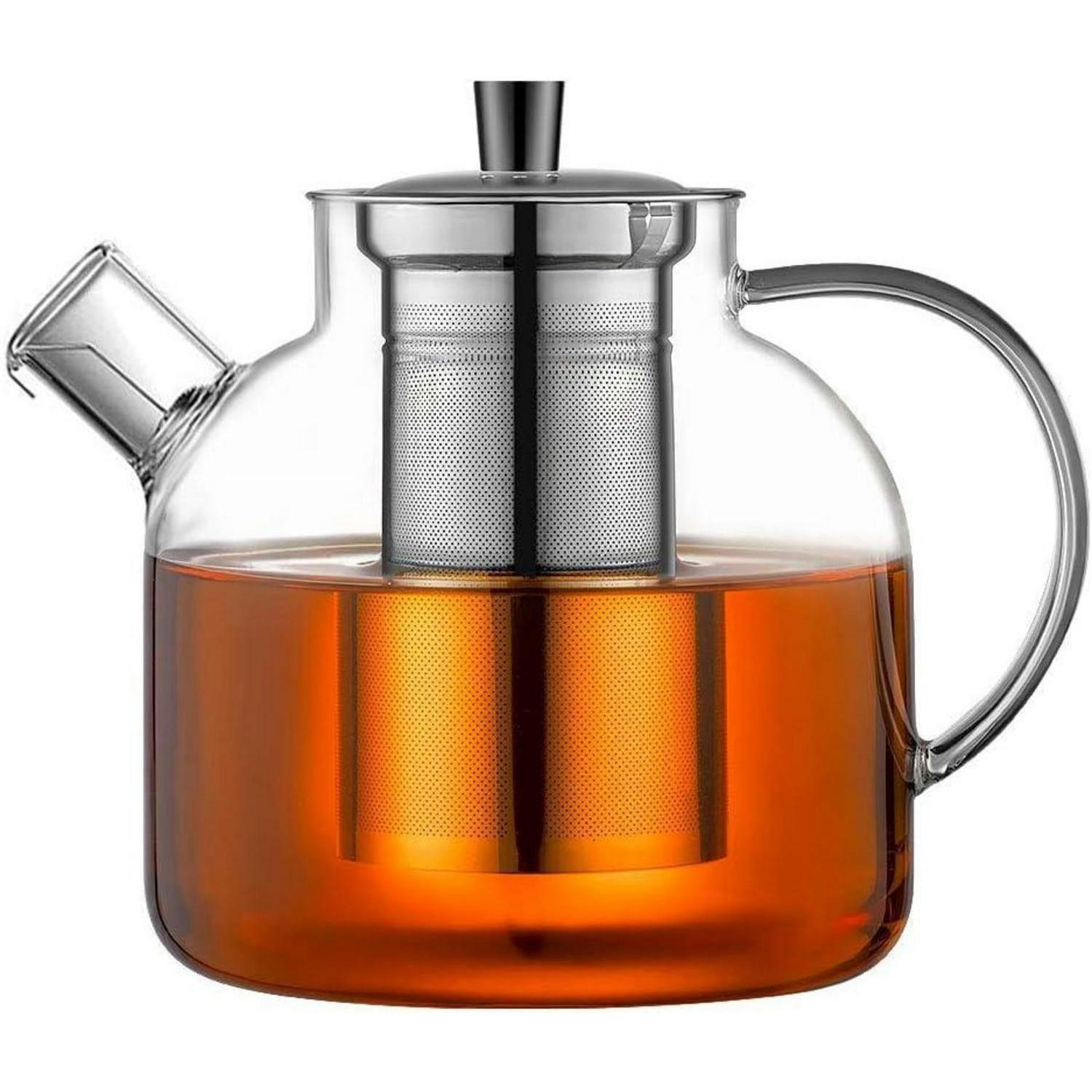 TEEKANNE Glas 1500ml mit Infuser - Transparent, Glas (21/21cm)