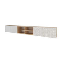 LOWBOARD VIRA-W 3x100x40x41 cm - Artisan / Weiß - Weiß, Holzwerkstoff (300/40/41cm) - ALTDECOR
