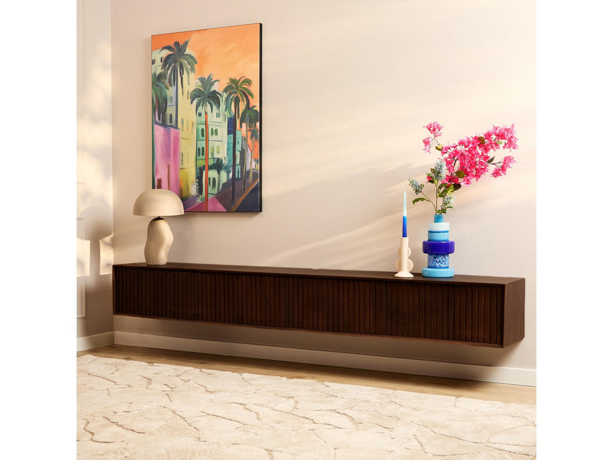 LOWBOARD Dimora Mangoholz 240 cm / 35 cm Braun - Braun, Holz (240/30/35cm) - Villa Möbel