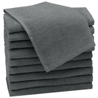 GÄSTETÜCHER, 10er-Set, 30x50 cm, 100% Baumwolle, Grau - Graphitfarben, Textil (30/50cm) - Zollner