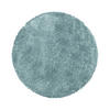 TEPPICH Hochflor Shaggy Uni Style Polypropylen Wohnzimmer Blau Rund 120x120 - Blau, Textil (120/120cm) - KADIMA DESIGN