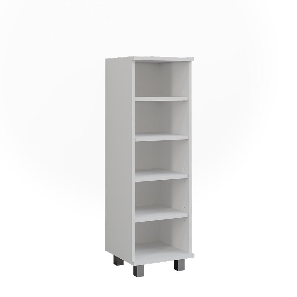 MIDISCHRANK Ilias Weiß 30.2 x 95 cm mit 5 offenen Fächern - Weiß, Holzwerkstoff (30.2/95/30cm) - Vicco