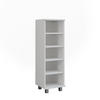 MIDISCHRANK Ilias Weiß 30.2 x 95 cm mit 5 offenen Fächern - Weiß, Holzwerkstoff (30.2/95/30cm) - Vicco