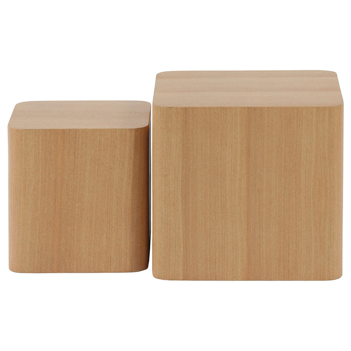 BEISTELLTISCH - 2er-Set - Esche - Eschefarben, Holzwerkstoff (40/40/38cm) - home24