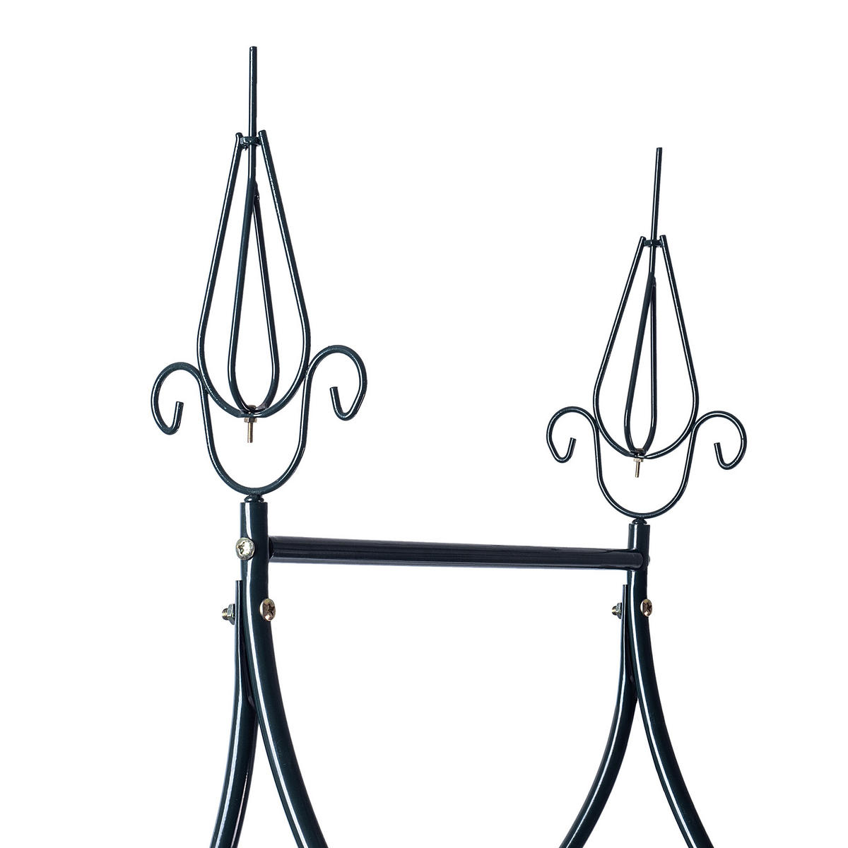 GARTENBOGEN für Kletterpflanzen, Wetterfeste Pergola, Rankgitter, 150x273 cm - Schwarz, Metall (37.5/237/150cm) - KADAX